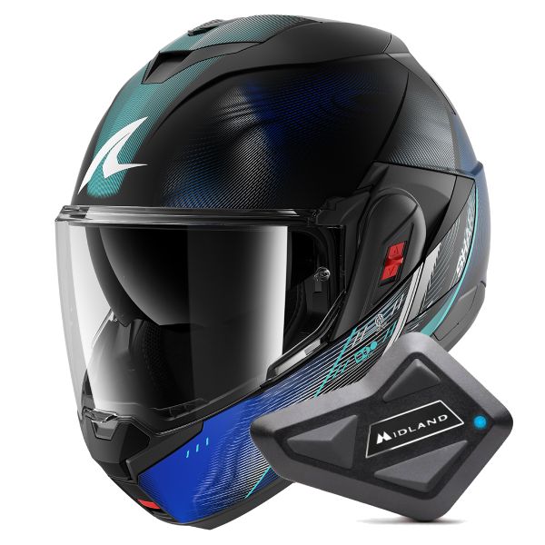 Modulare Apribile Shark Oxo Speed-Tech KBW + Kit Bluetooth BT Mini