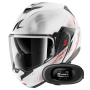 Casque Modulare Apribile Shark Oxo Speed-Tech WRK + Kit bluetooth 5R Lite Solo