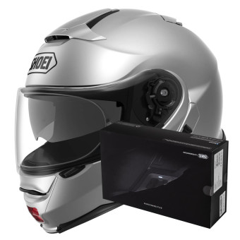 Modulare Apribile Shoei Neotec II Light Silver + Intercom Sena SRL-Mesh