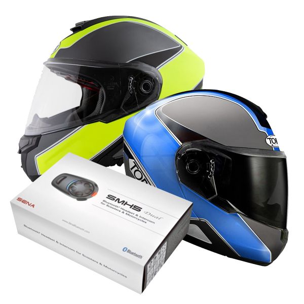 Modulare Apribile Torx Neil 2 Trip Bleu + Neil 2 Trip Giallo Fluo + KIt Bluetooth SMH5 Duo