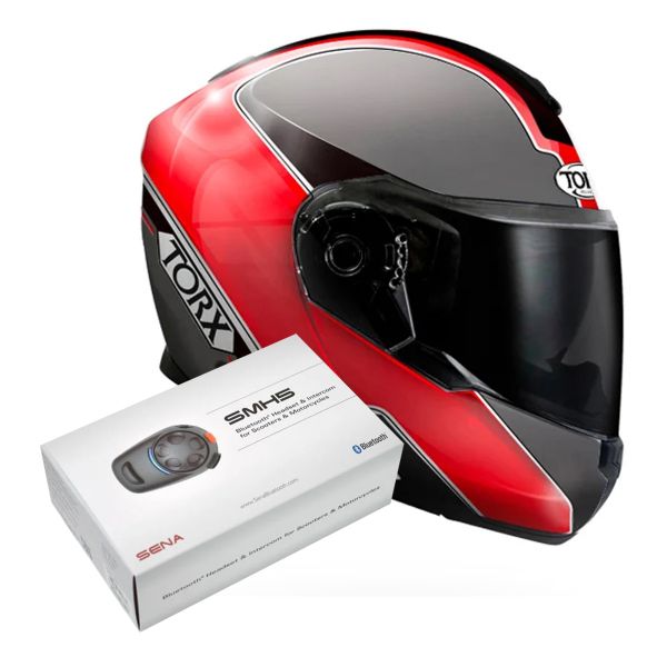 Modulare Apribile Torx Neil 2 Trip Rosso + Kit Bluetooth SMH5 Solo