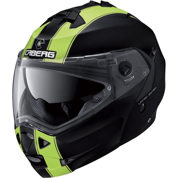 Modulare Apribile Caberg Duke II Legend Matt Black Yellow Fluo