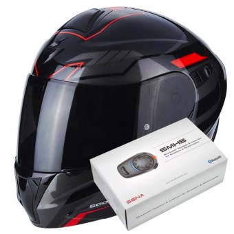 Modulare Apribile Scorpion Exo 920 Shuttle Black Silver Red