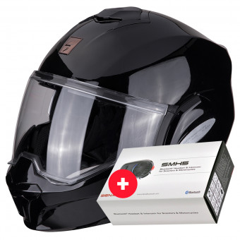 Modulare Apribile Scorpion Exo Tech Nero + Kit Bluetooth Sena SMH5