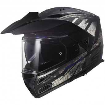 Modulare Apribile LS2 Metro Evo P/J Buzz Matt Black Titanium Blue FF324