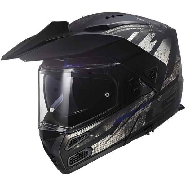 Modulare Apribile LS2 Metro Evo P/J Buzz Matt Black Titanium Blue FF324