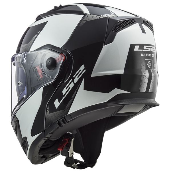 LS2 Metro Evo P/J Sub Black Glow White FF324