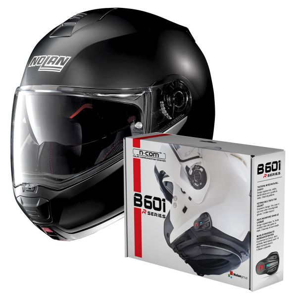 Modulare Apribile Nolan N100 5 Classic N-Com Flat Black 10 + Kit Bluetooth B1.4