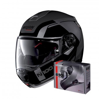Modulare Apribile Nolan N100 5 Consistency N-Com Flat Lava Grey 20