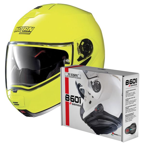 Modulare Apribile Nolan N100 5 Hi-Visibility N-Com Yellow Fluo 22