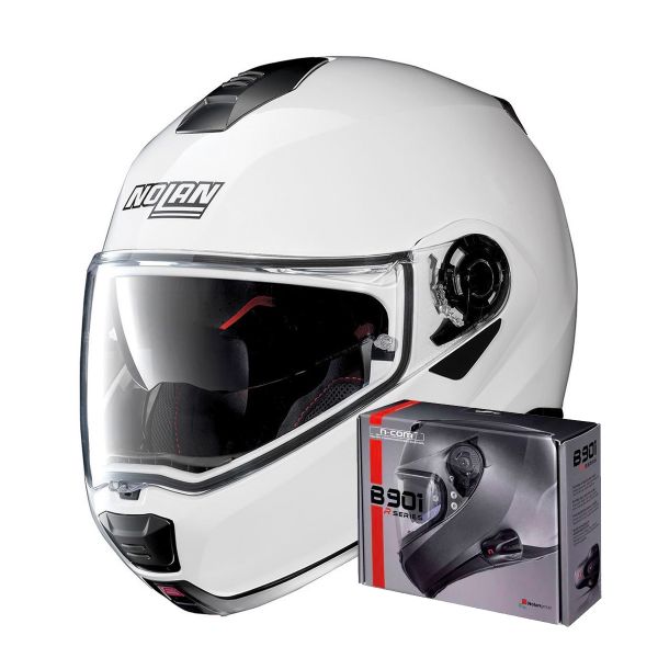 Modulare Apribile Nolan N100 5 Special N-Com Pure White 15