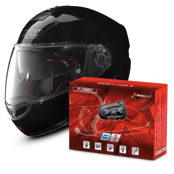Modulare Apribile Nolan N104 Absolute Special N-Com Black 12 + B1 Bluetooth Kit