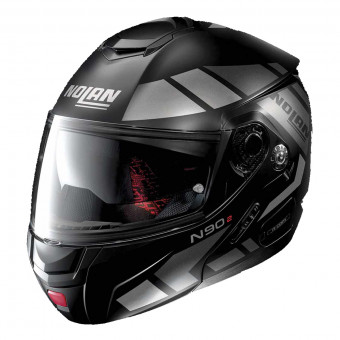 Casque Modulare Apribile Nolan N90 2 Euclid N-Com Flat Black Silver 26 Casque Modulare Apribile Nolan N90 2 Euclid N-Com Flat Black Silver 26