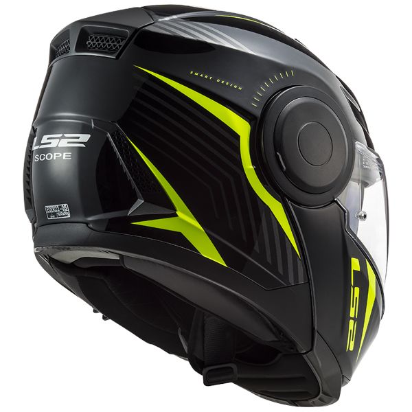 LS2 Scope Skid Black H-V Yellow FF902 + Kit Bluetooth 5S Solo