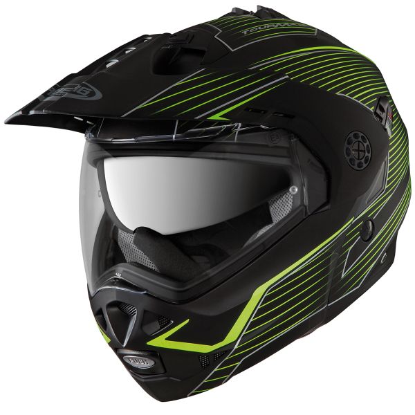 Modulare Apribile Caberg Tourmax Sonic Matt Black Yellow Fluo