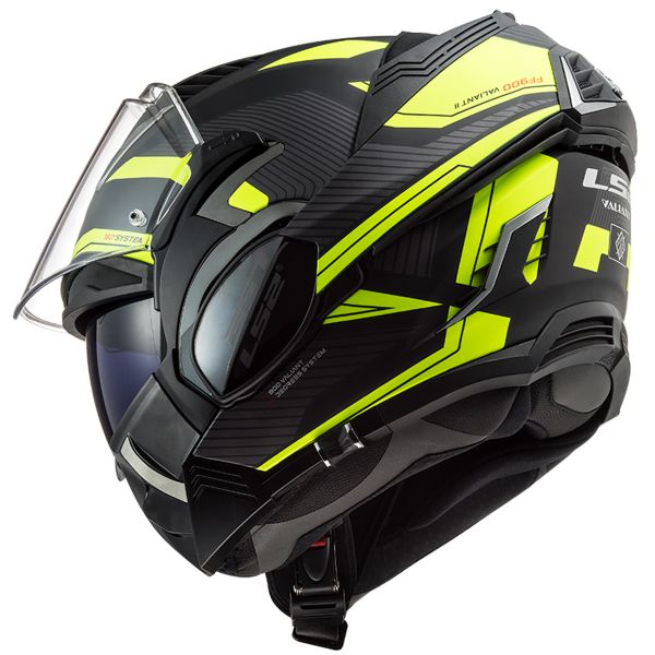 LS2 Valiant II Revo Black H-V Yellow FF900 + Kit Bluetooth SMH5 Solo