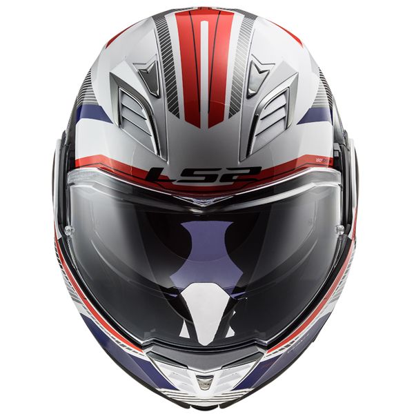 LS2 Valiant II Revo White Red Blue FF900 + Kit Bluetooth 5S Solo