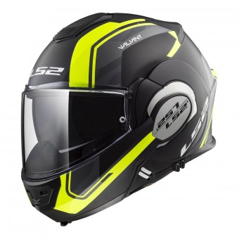 Modulare Apribile LS2 Valiant Line Matt Black H-V Yellow FF399