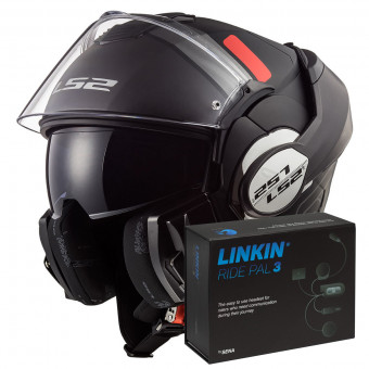 Modulare Apribile LS2 Valiant Prox Matt Black Titanium FF399 + Linkin Ride Pal III