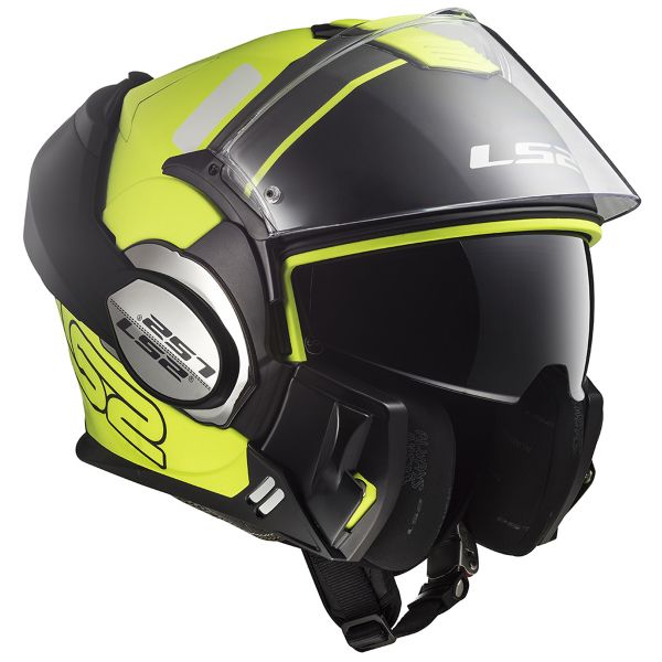 LS2 Valiant Prox Matt H-V Yellow Black FF399 + Linkin Ride Pal III