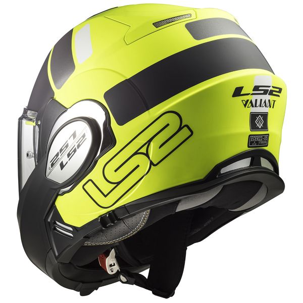 LS2 Valiant Prox Matt H-V Yellow Black FF399 + Linkin Ride Pal III