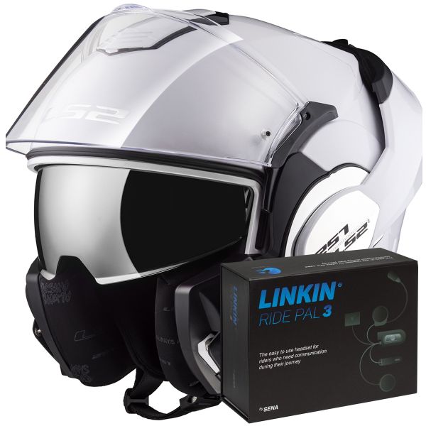 Modulare Apribile LS2 Valiant Solid Gloss White FF399