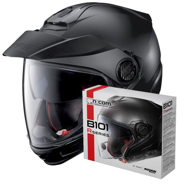 Modulare Crossover Nolan N40 5 GT Classic N-Com Flat Black 10 + Kit Bluetooth B101R