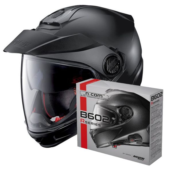 Modulare Crossover Nolan N40 5 GT Classic N-Com Flat Black 10 + Kit Bluetooth B602R