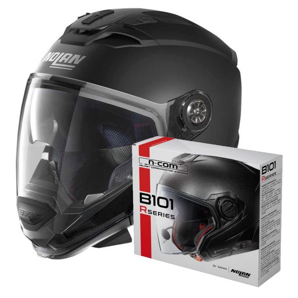 Modulare Crossover Nolan N70 2 GT Classic N-Com Flat Black 10 + Kit Bluetooth B101R