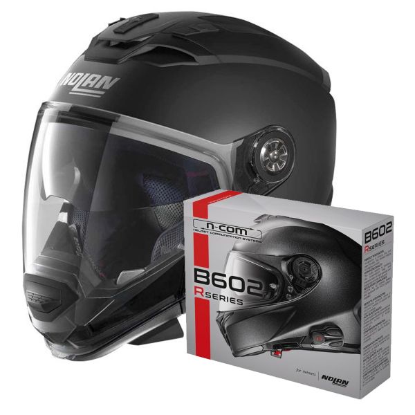 Modulare Crossover Nolan N70 2 GT Classic N-Com Flat Black 10 + Kit Bluetooth B602R