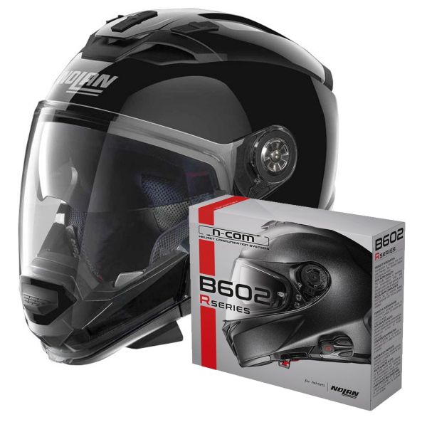 Modulare Crossover Nolan N70 2 GT Classic N-Com Glossy Black 3 + Kit Bluetooth B602R