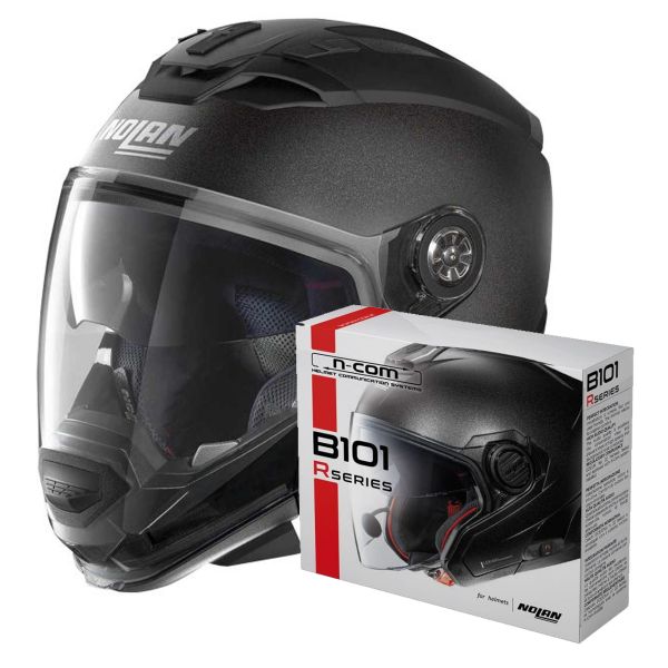 Modulare Crossover Nolan N70 2 GT Special N-Com Black Graphite 9 + Kit Bluetooth B101R