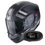 Casque Modulare Crossover Scorpion Exo 930 Evo Ardens Matt Black Silver + Kit bluetooth 5R Lite