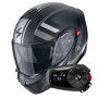 Casque Modulare Crossover Scorpion Exo 930 Evo Ardens Matt Black Silver + Kit Bluetooth 5S Solo