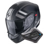 Casque Modulare Crossover Scorpion Exo 930 Evo Ardens Matt Black Silver + Kit Bluetooth BT Mini