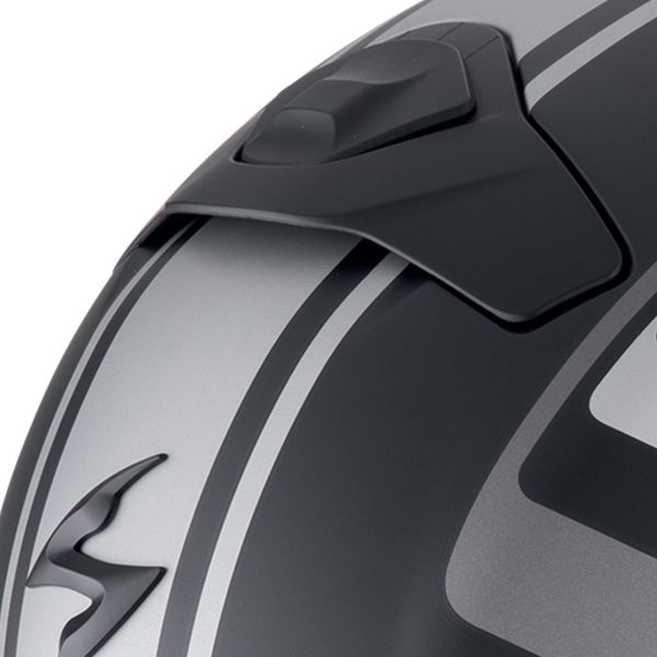 Scorpion Exo 930 Evo Ardens Matt Black Silver + Kit Bluetooth Lokui K30