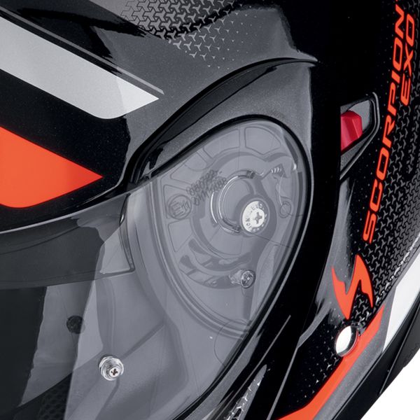 Scorpion Exo 930 Evo Ardens Metal Black Red + Kit Bluetooth Lokui K30