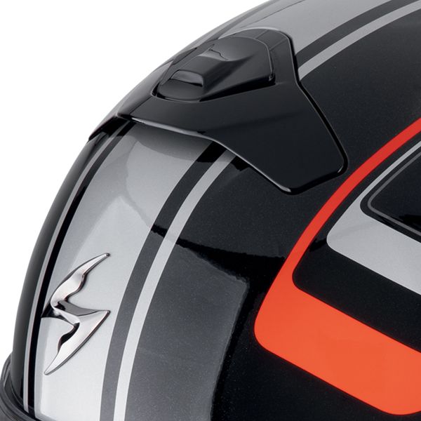 Scorpion Exo 930 Evo Ardens Metal Black Red + Kit Bluetooth Lokui K30