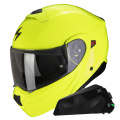 Pack Exo 930 Evo solido giallo neon + kit Bluetooth Exo-Com Link-1C