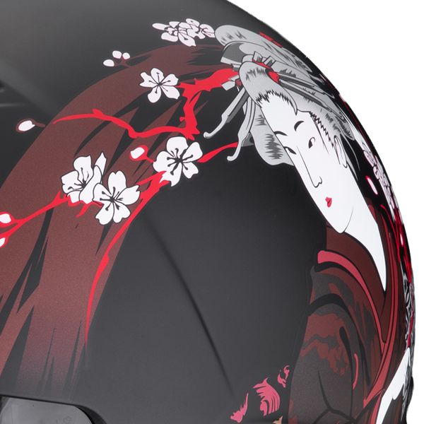 Scorpion Exo Combat II Demure Matt Black Red