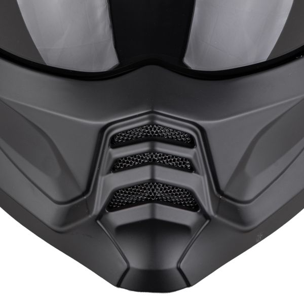 Scorpion Exo Combat II Demure Matt Black Red