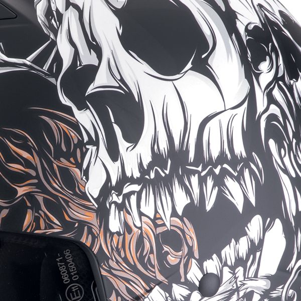 Scorpion Exo Combat II Genesis Nero opaco Oro bianco