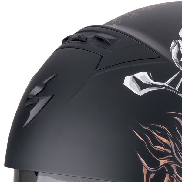 Scorpion Exo Combat II Genesis Nero opaco Oro bianco