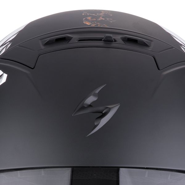 Scorpion Exo Combat II Genesis Nero opaco Oro bianco