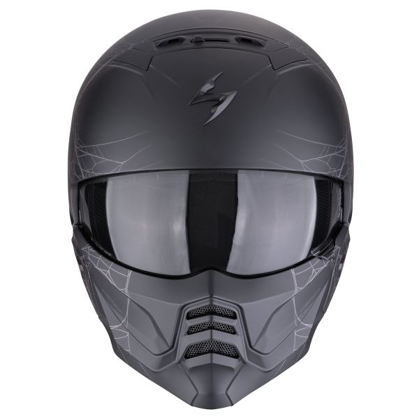 Scorpion Exo Combat II Ragnatela Nero Opaco Argento