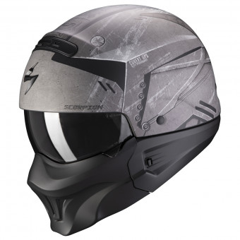 Casque Modulare Crossover Scorpion Exo Combat Evo Incursion Matt Silver Black Casque Modulare Crossover Scorpion Exo Combat Evo Incursion Matt Silver Black