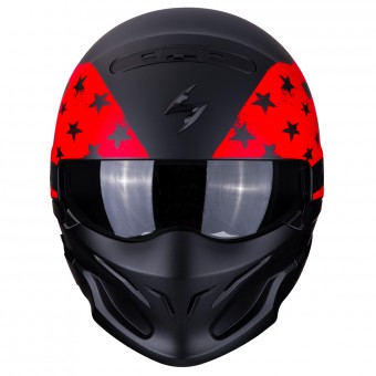 Scorpion Exo Combat Rookie Nero Opaco Rosso