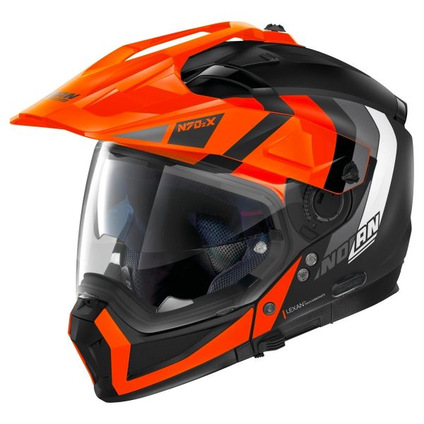 Modulare Crossover Nolan N70 2 X Decurio N-Com Flat Black Orange 31