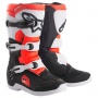 Stivali Cross Alpinestars Tech 3S Giovent Nero Bianco Rosso Fluo