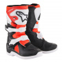 Stivali Cross Alpinestars Tech 3S Bambini Nero Bianco Rosso Fluo